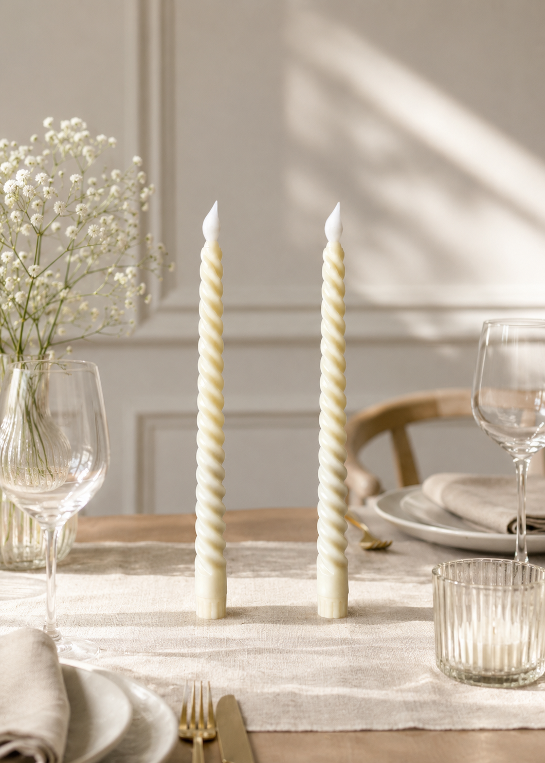 Twisted Taper Candles - Set of 2