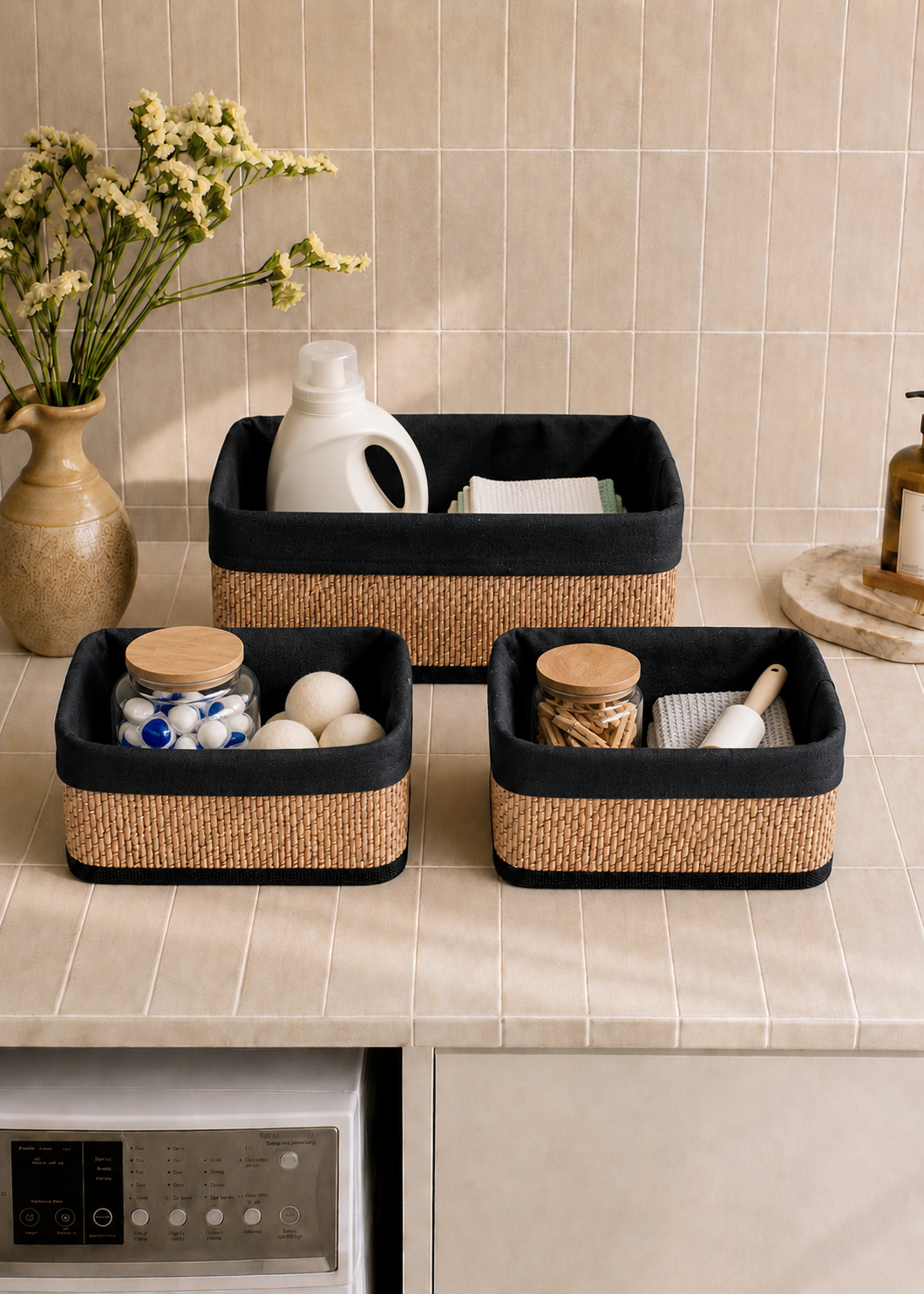 Kairo Baskets -  Black &amp; Brown (Set of 3)