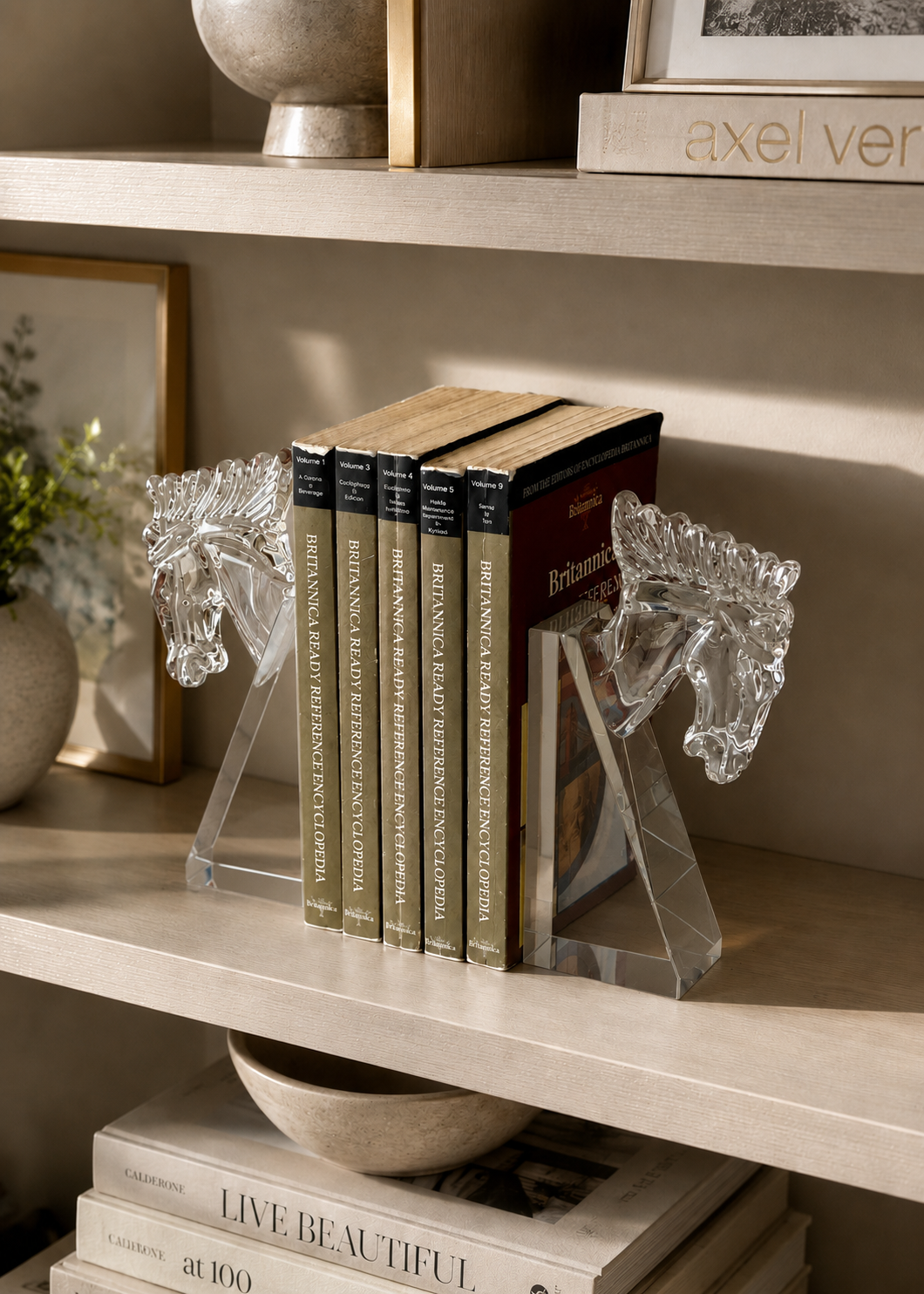 Stallion Crystal Bookend - Set of 2