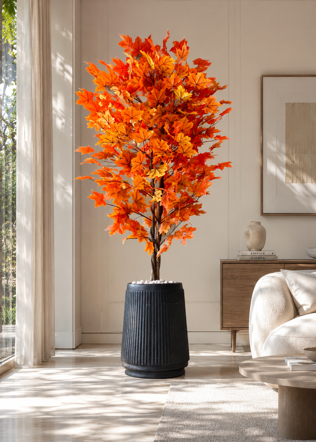 Artificial Autumn Maple Plant - 6 Feet