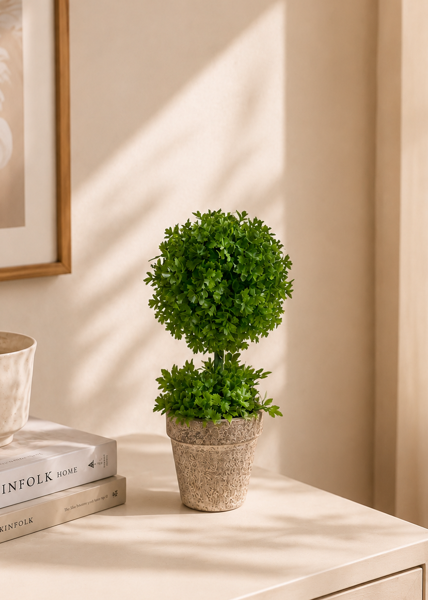 Artificial Tabletop Funa Topiary Plant