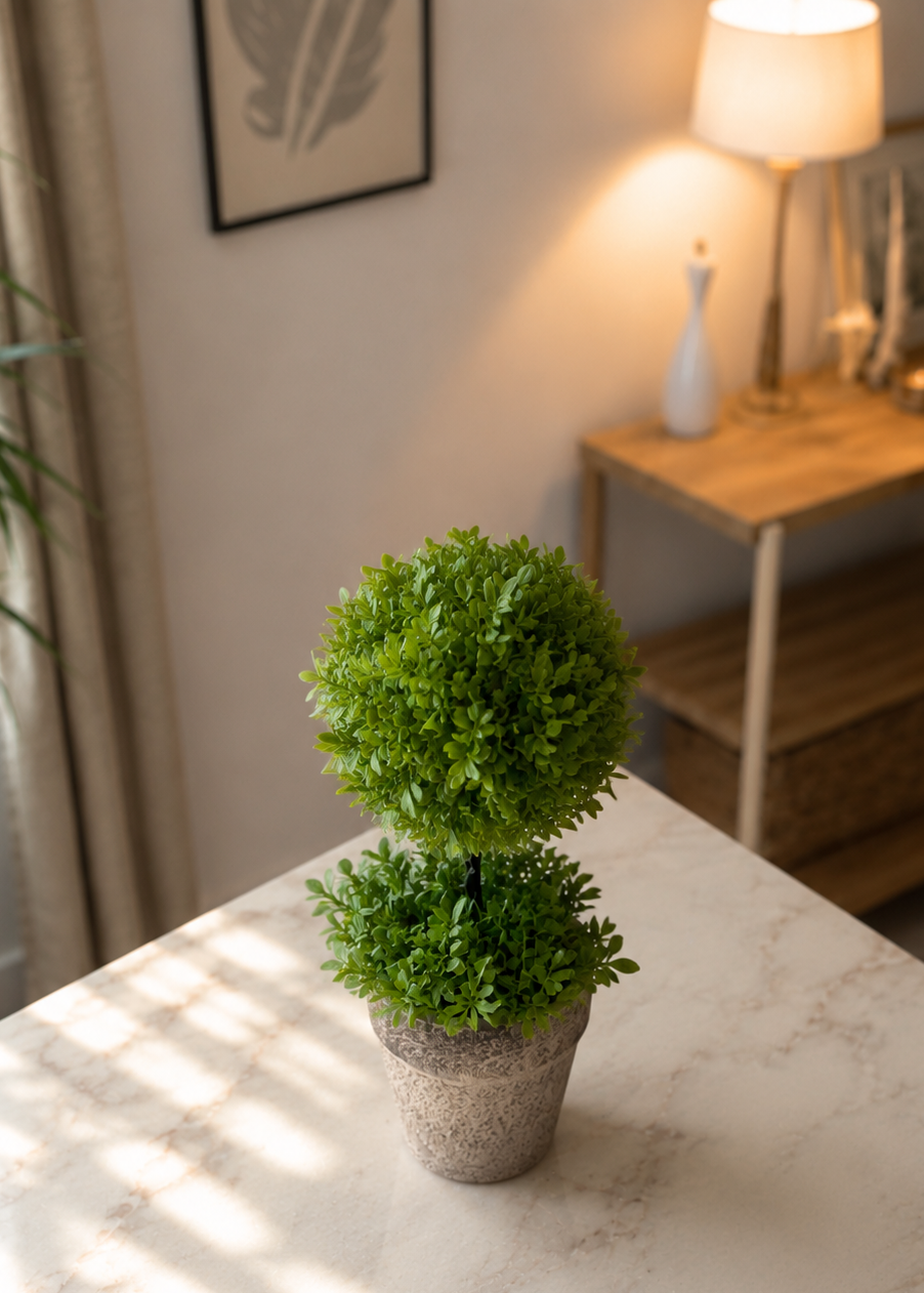 Artificial Tabletop Funa Topiary Plant