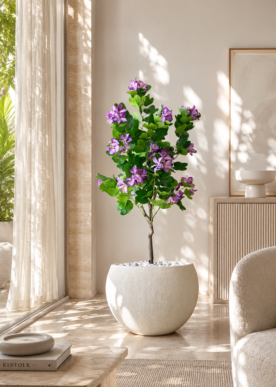 Artificial Lilac Bauhinia Plant -  5 Feet