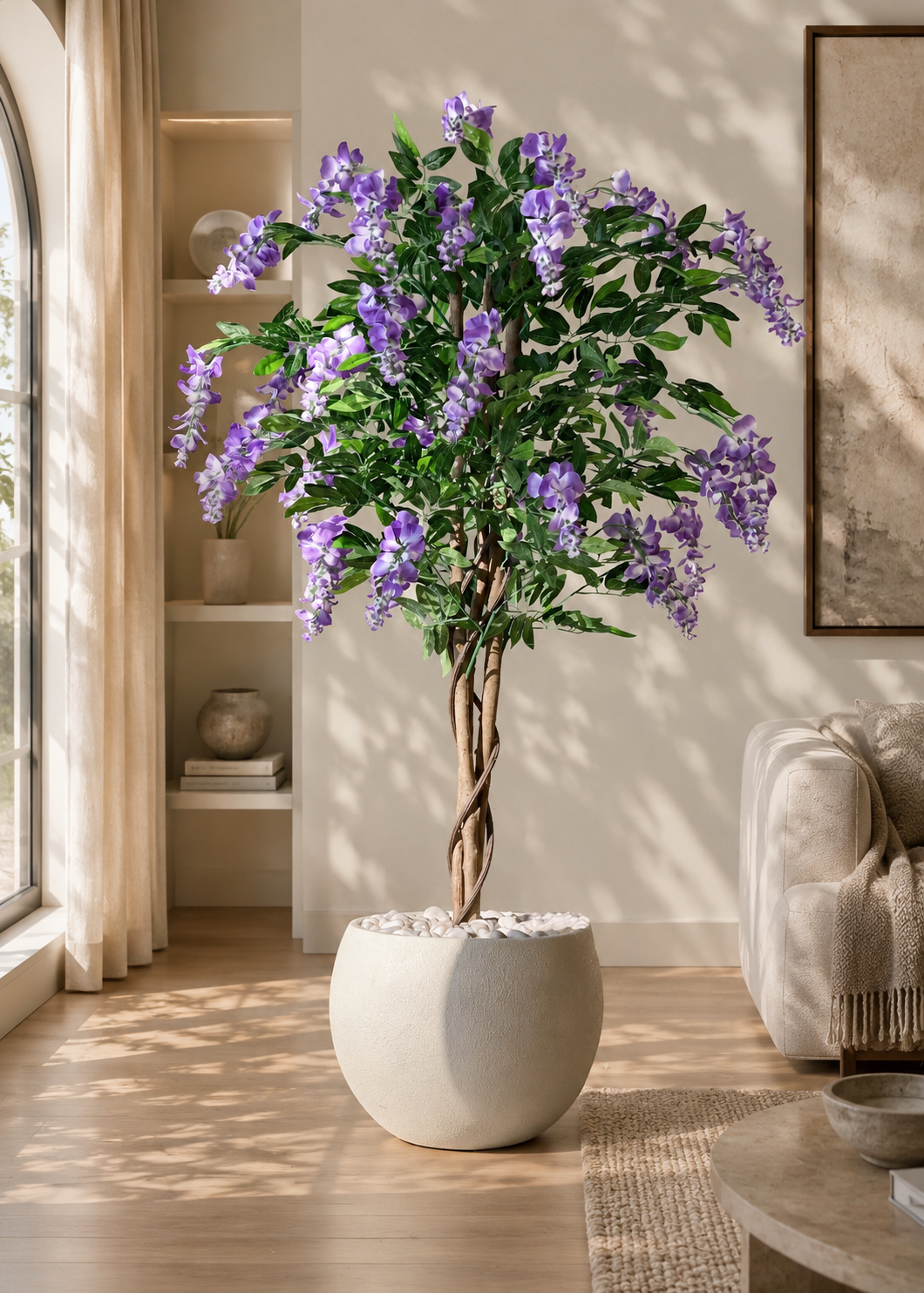 Artificial Sweet Pea Lavender Plant - 5 Feet