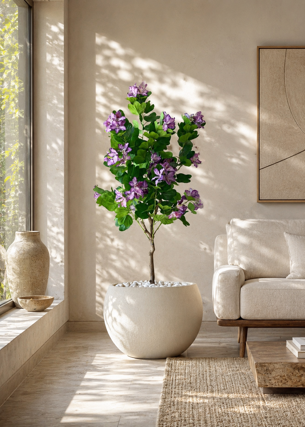 Artificial Lilac Bauhinia Plant -  5 Feet