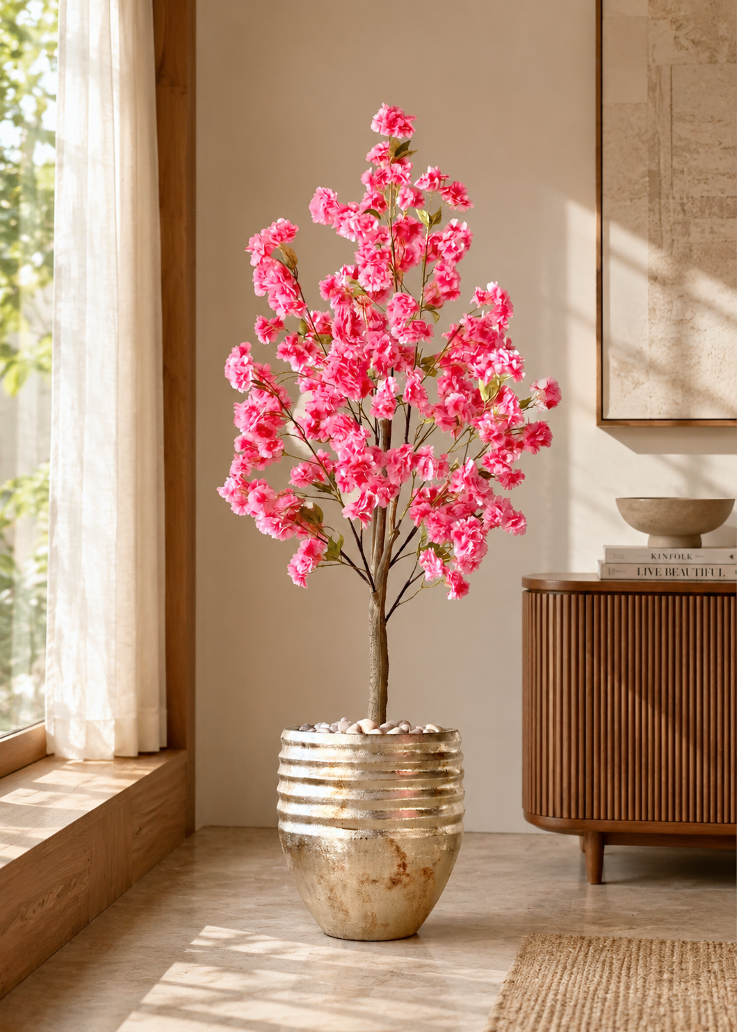 Artificial Sakura Cherry Blossom Plant - 5.5 Feet