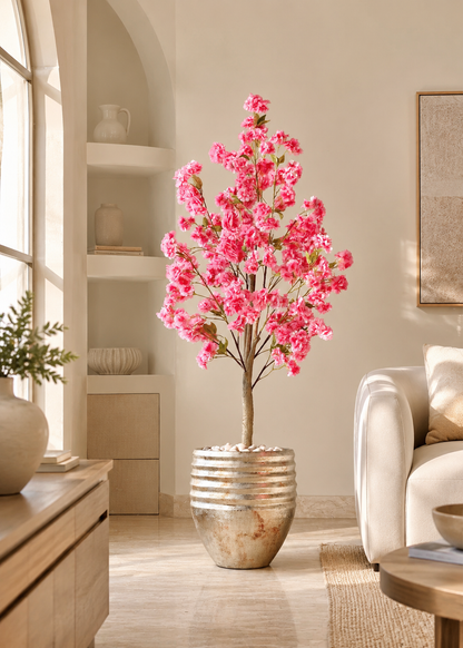 Artificial Sakura Cherry Blossom Plant - 5.5 Feet