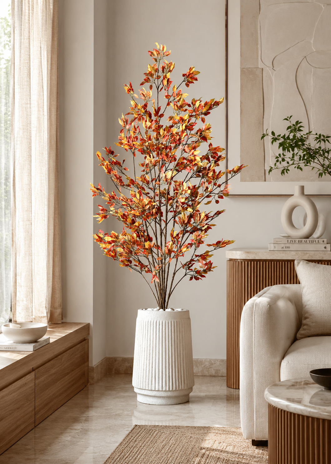 Artificial Autumn Ficus Plant - 5 Feet
