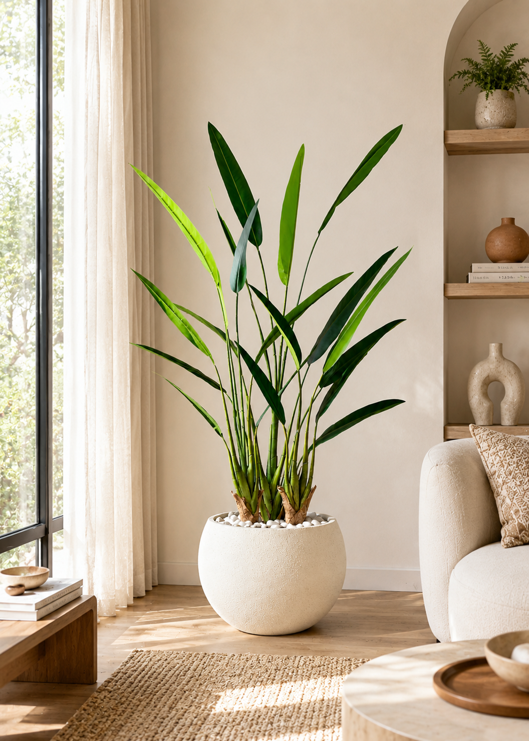 Artificial Slim Travellers Palm Plant - 5 Feet