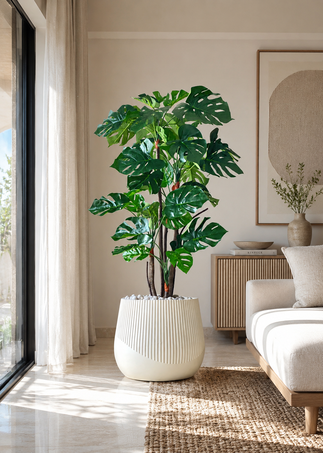 Artificial Crest Monstera Plant - 5.5 Feet