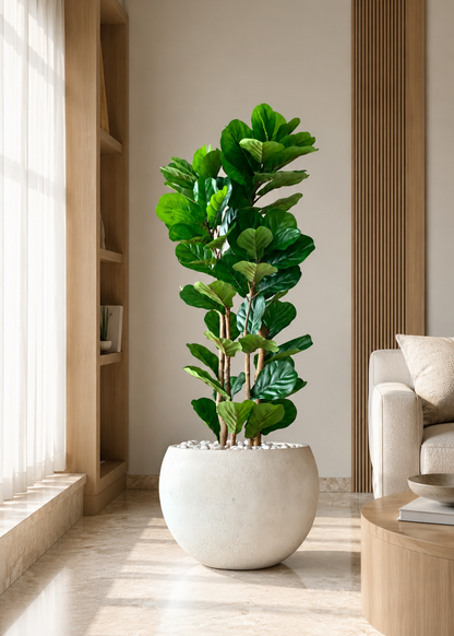 Artificial Verde Fiddle Fig Plant - 5 Feet