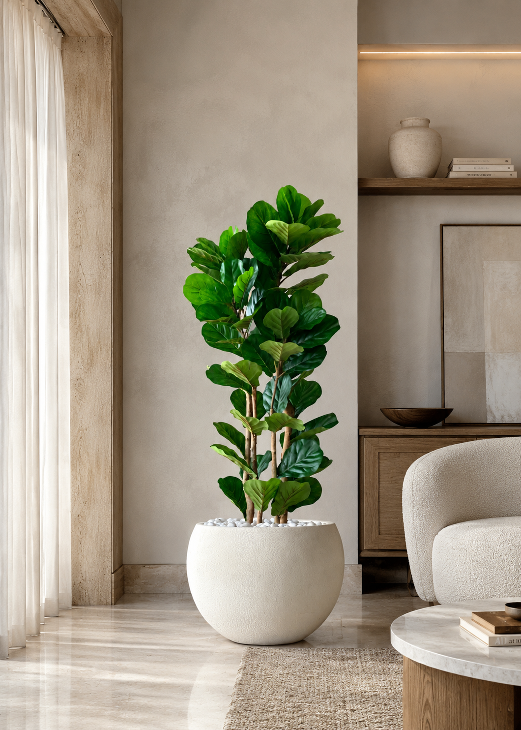 Artificial Verde Fiddle Fig Plant - 5 Feet