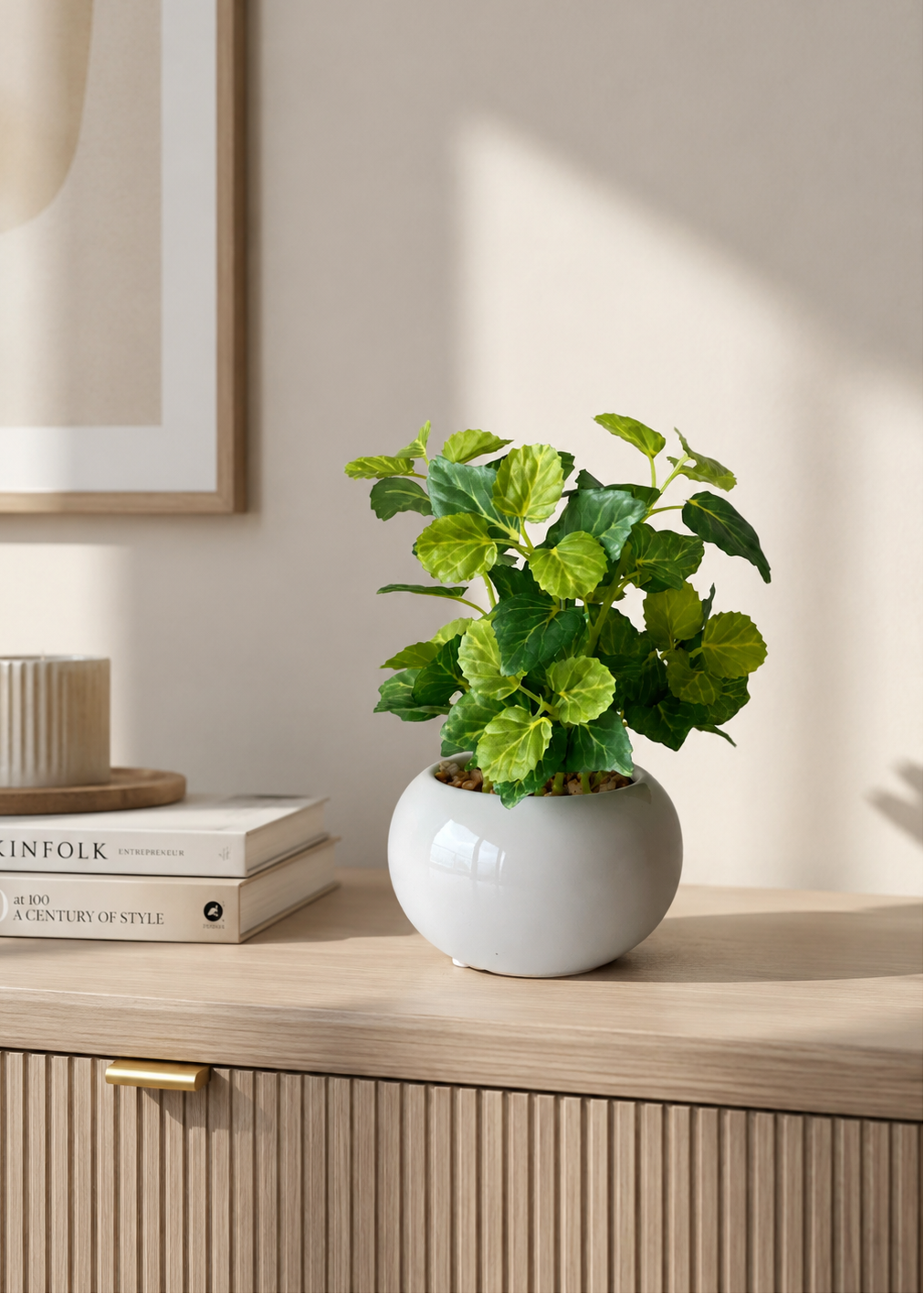Artificial Variegated Aralia Plant