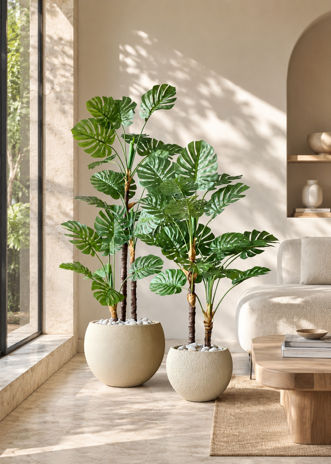 Artificial Dual Monstera Plant - 5 Feet