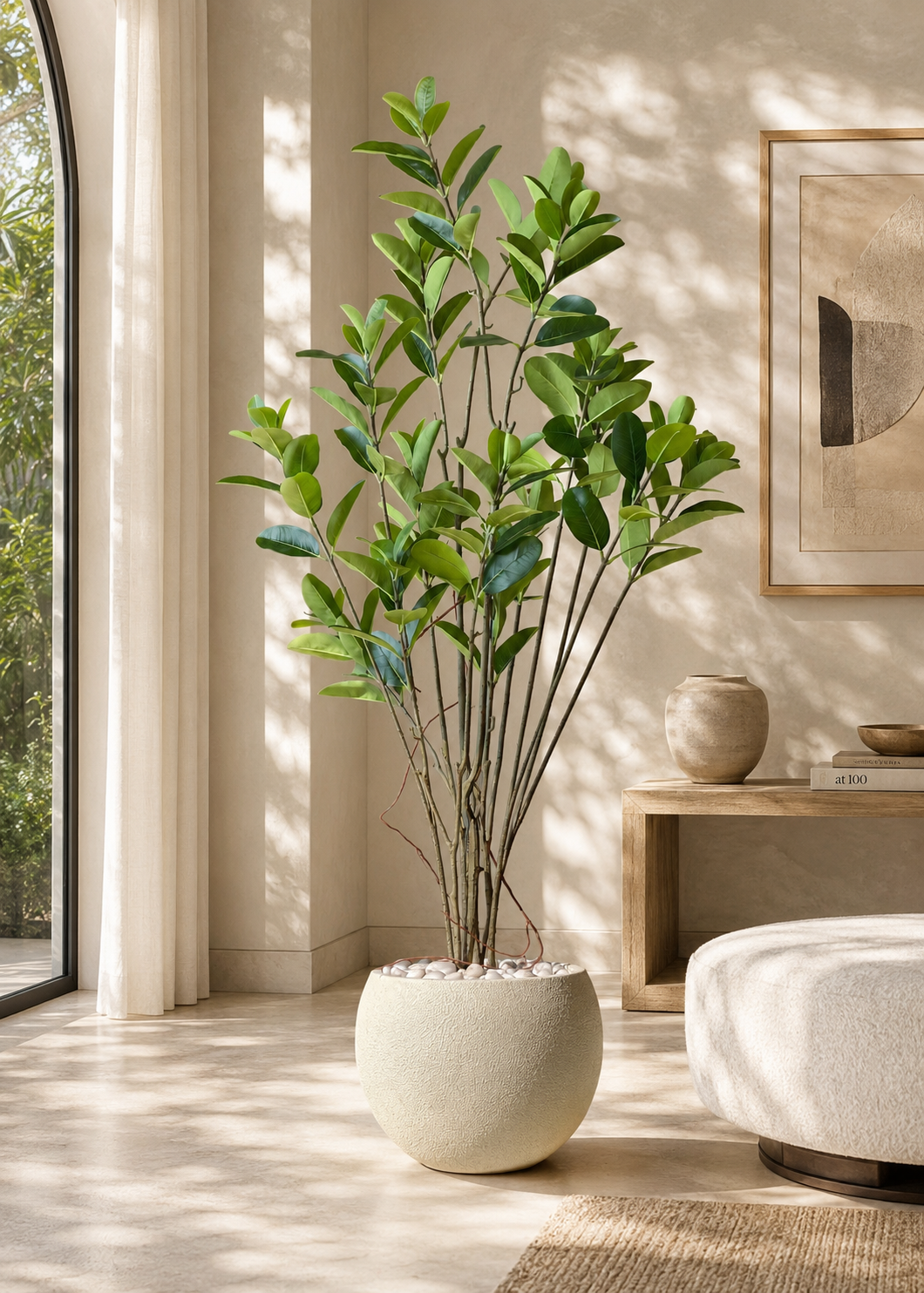 Artificial Magnolia Leaf Plant - 5.5 Feet