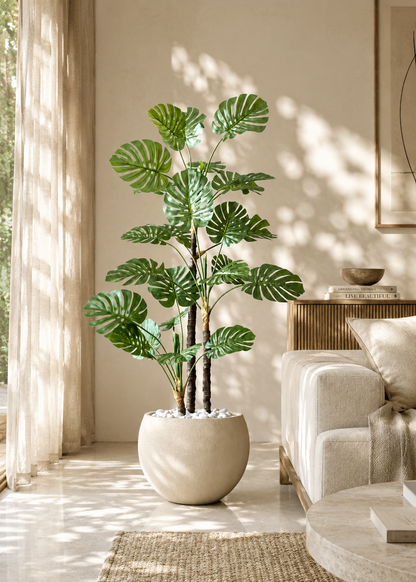 Artificial Dual Monstera Plant - 5 Feet