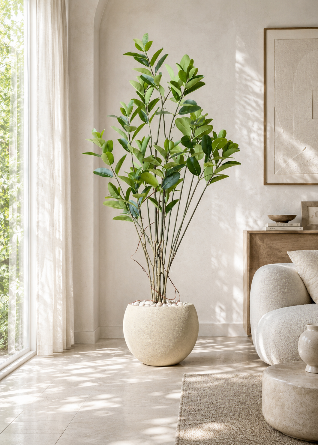 Artificial Magnolia Leaf Plant - 5.5 Feet