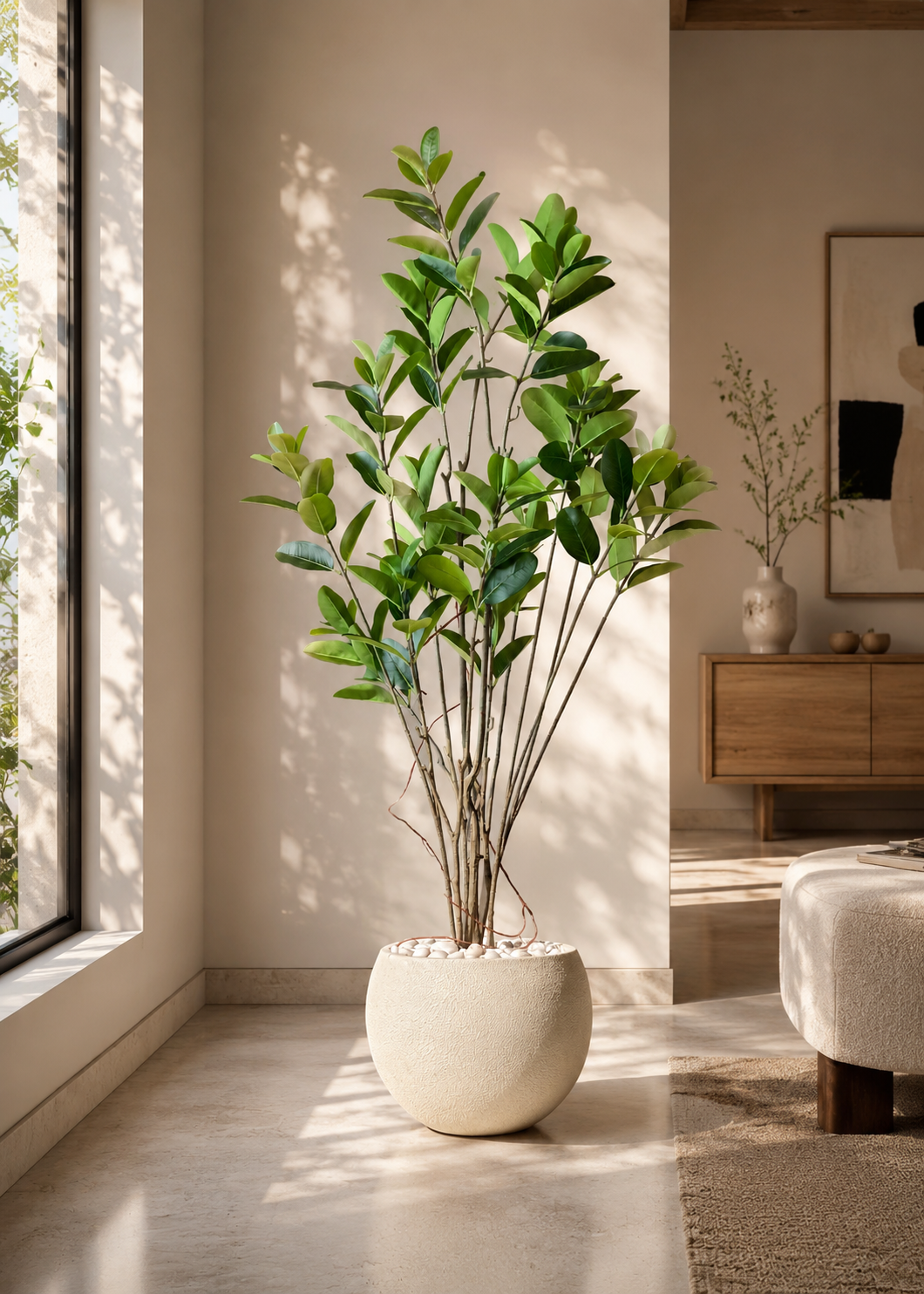 Artificial Magnolia Leaf Plant - 5.5 Feet