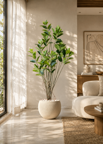 Artificial Magnolia Leaf Plant - 5.5 Feet