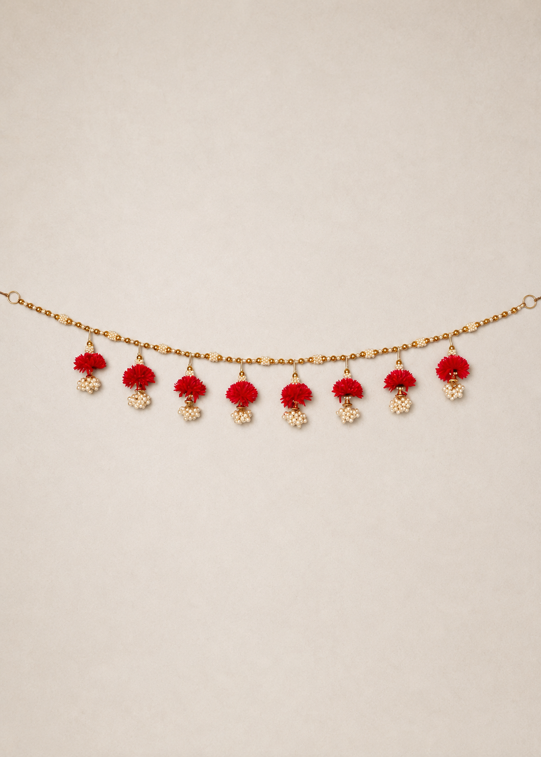 Festive Scarlet Pearl Bloom Toran