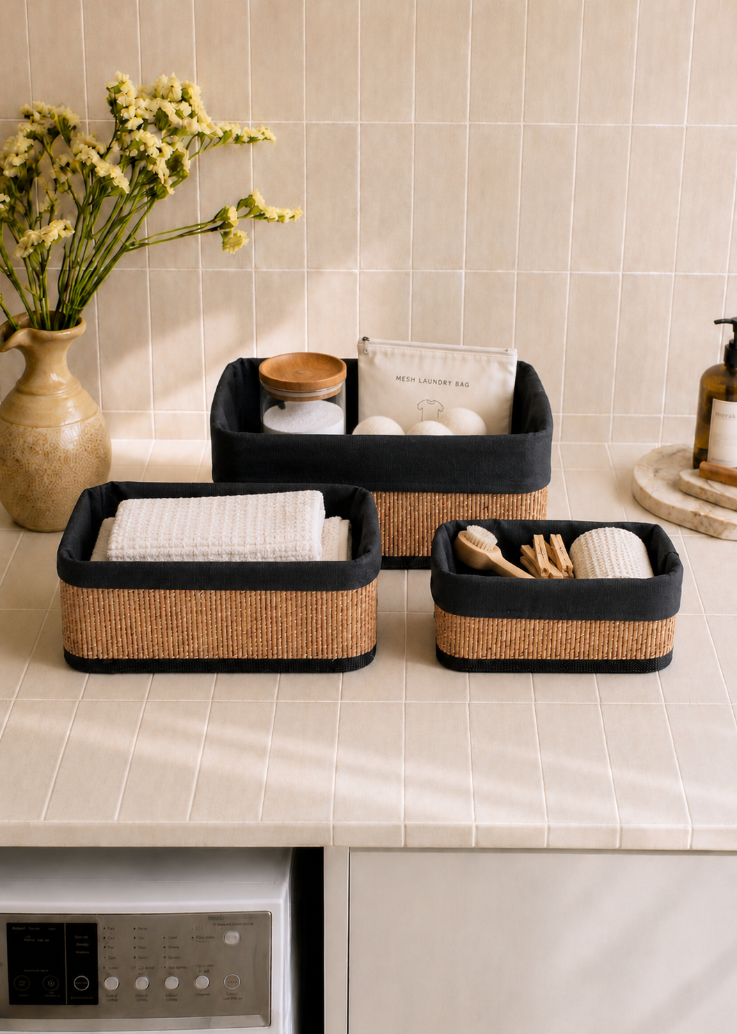 Miro Basket -  Black &amp; Brown (Set of 3)