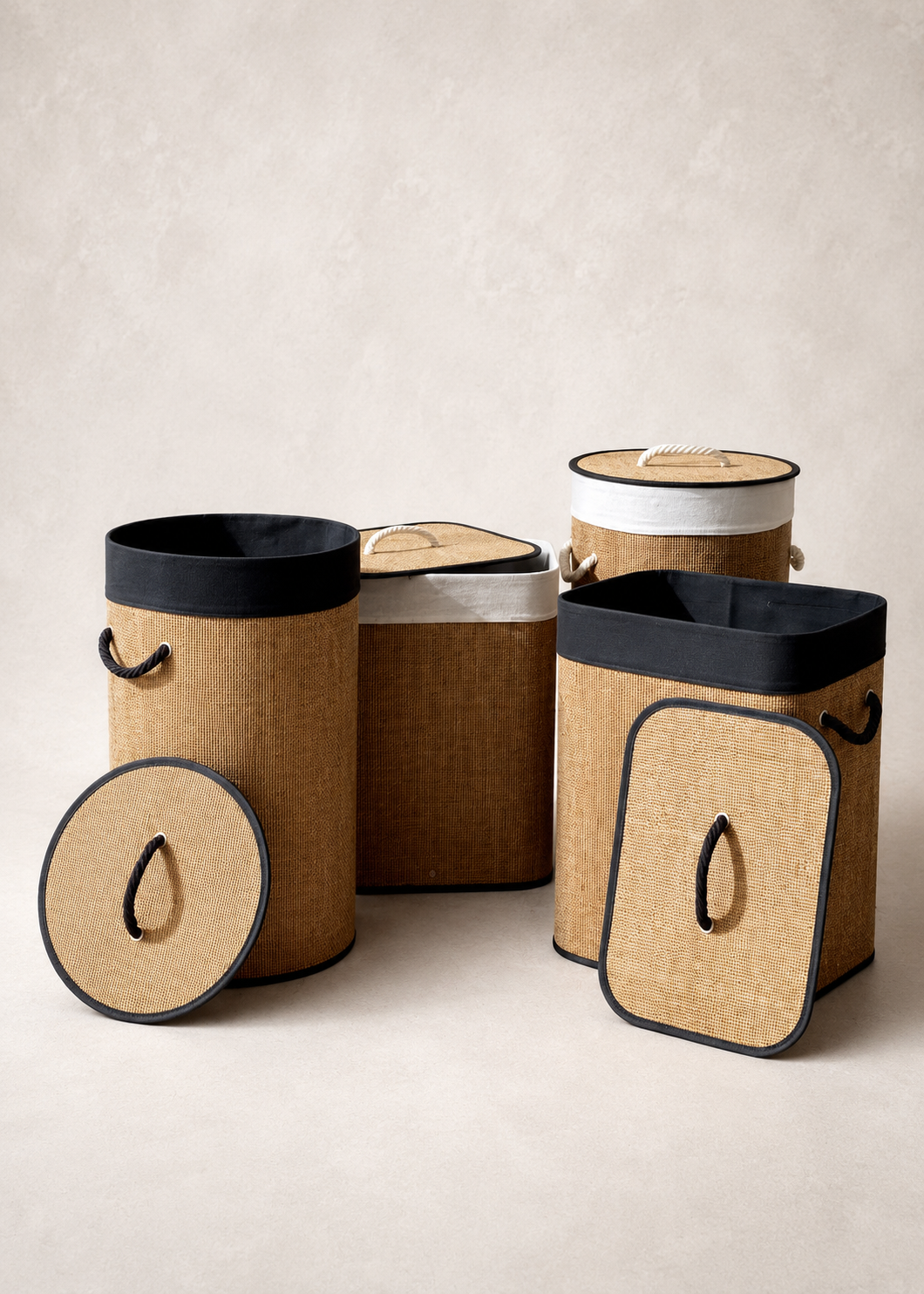 Terra Laundry Basket - White &amp; Brown