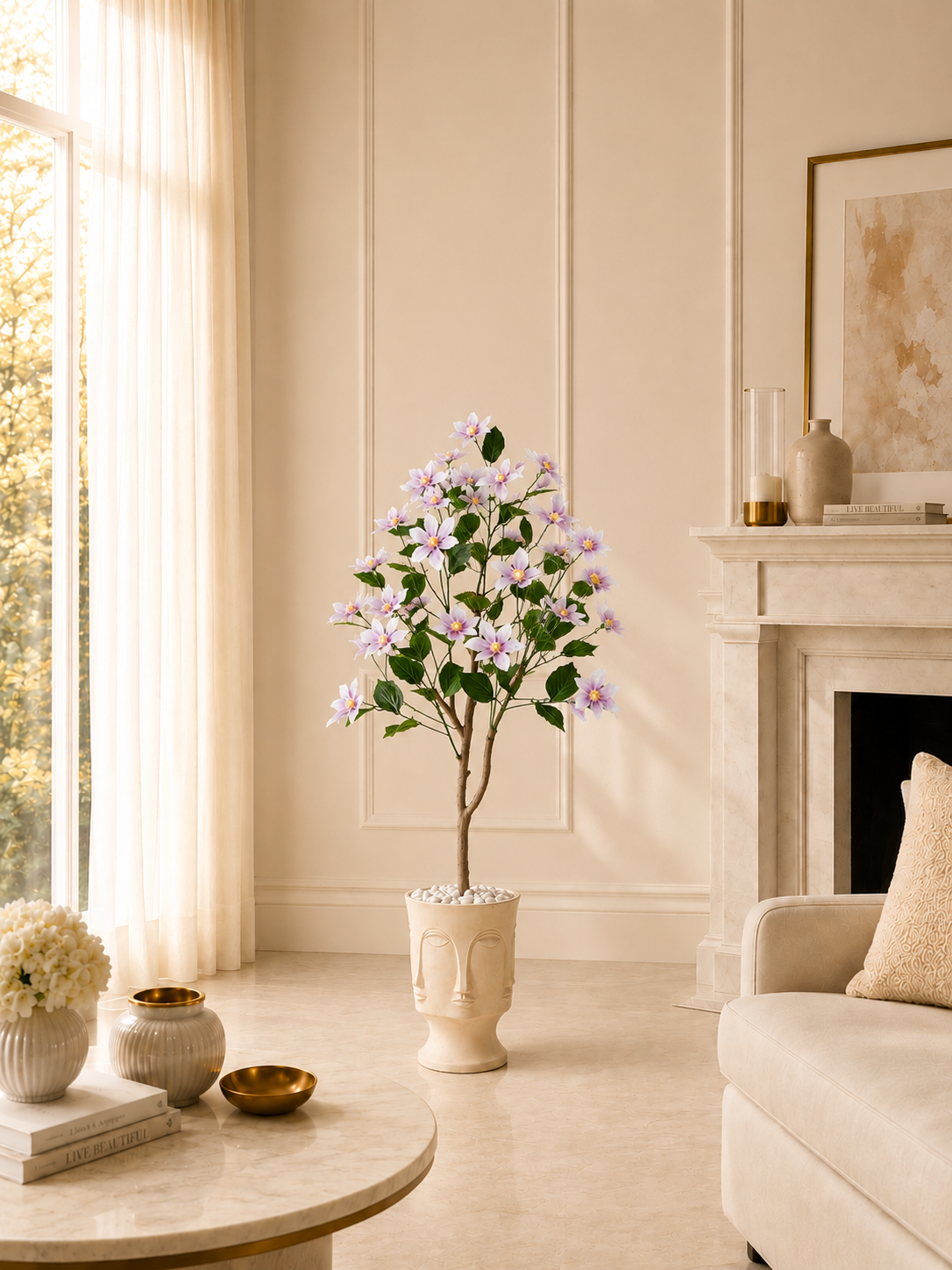 Artificial Clematis Plant  - 4 Feet