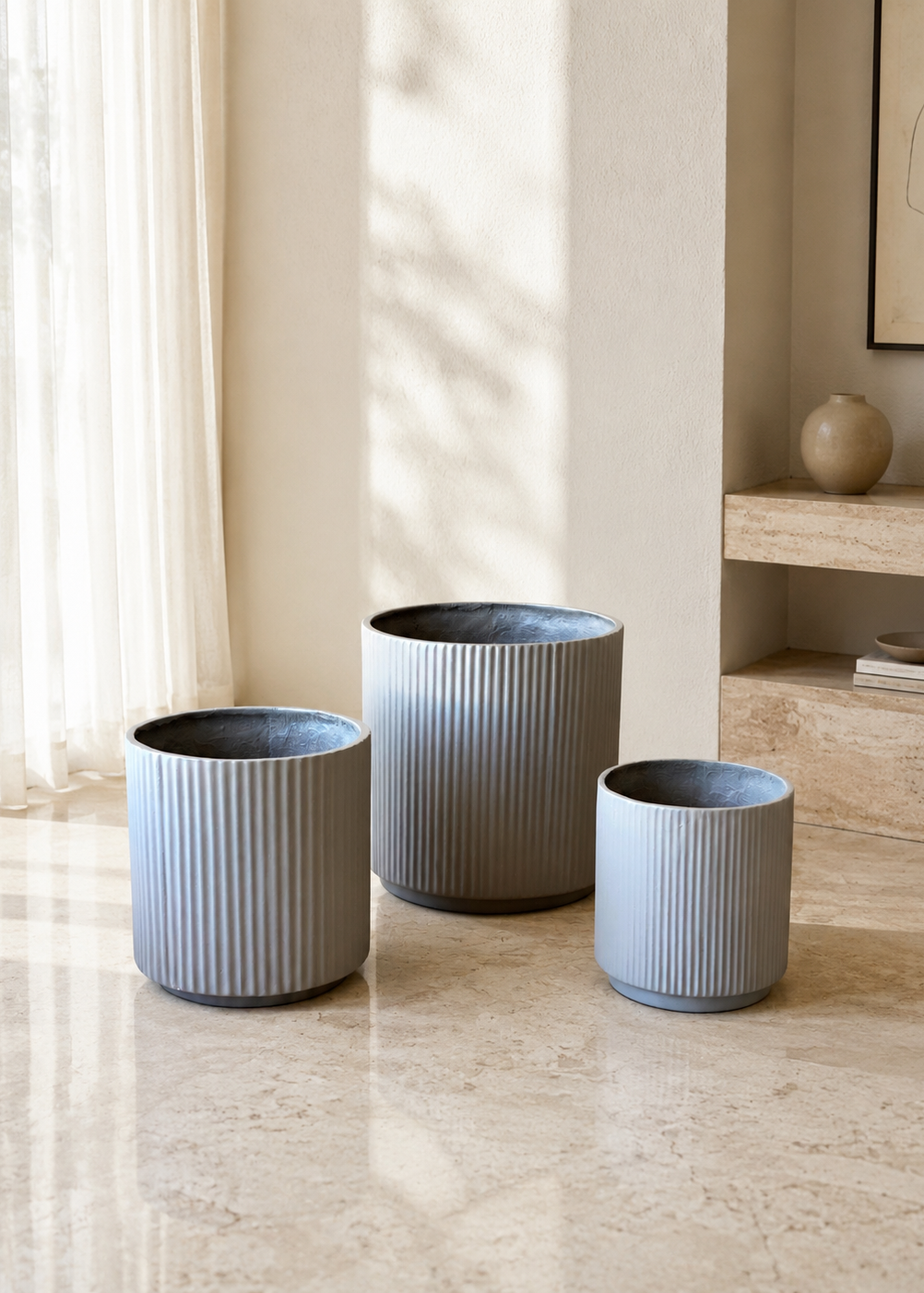 Linear Planters -  Light Grey