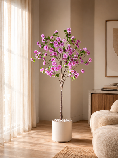 Artificial Hibiscus Plant - 5 Feet
