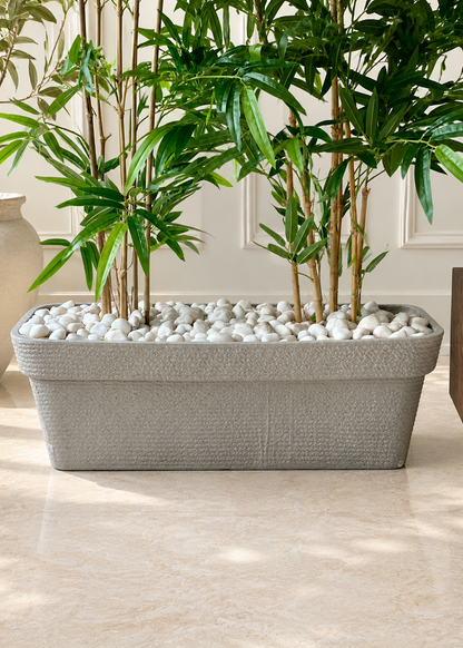 Viona Rectangle Planters - Light Grey