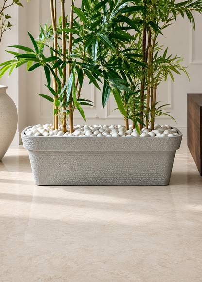 Viona Rectangle Planters - Light Grey