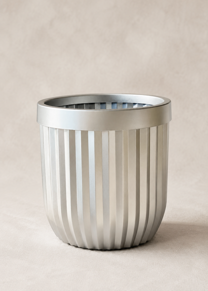 Grove Metallic Grey Planters