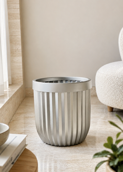 Grove Metallic Grey Planters