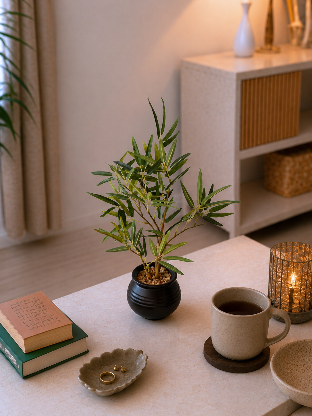 Artificial Lucky Bamboo Bonsai Plant
