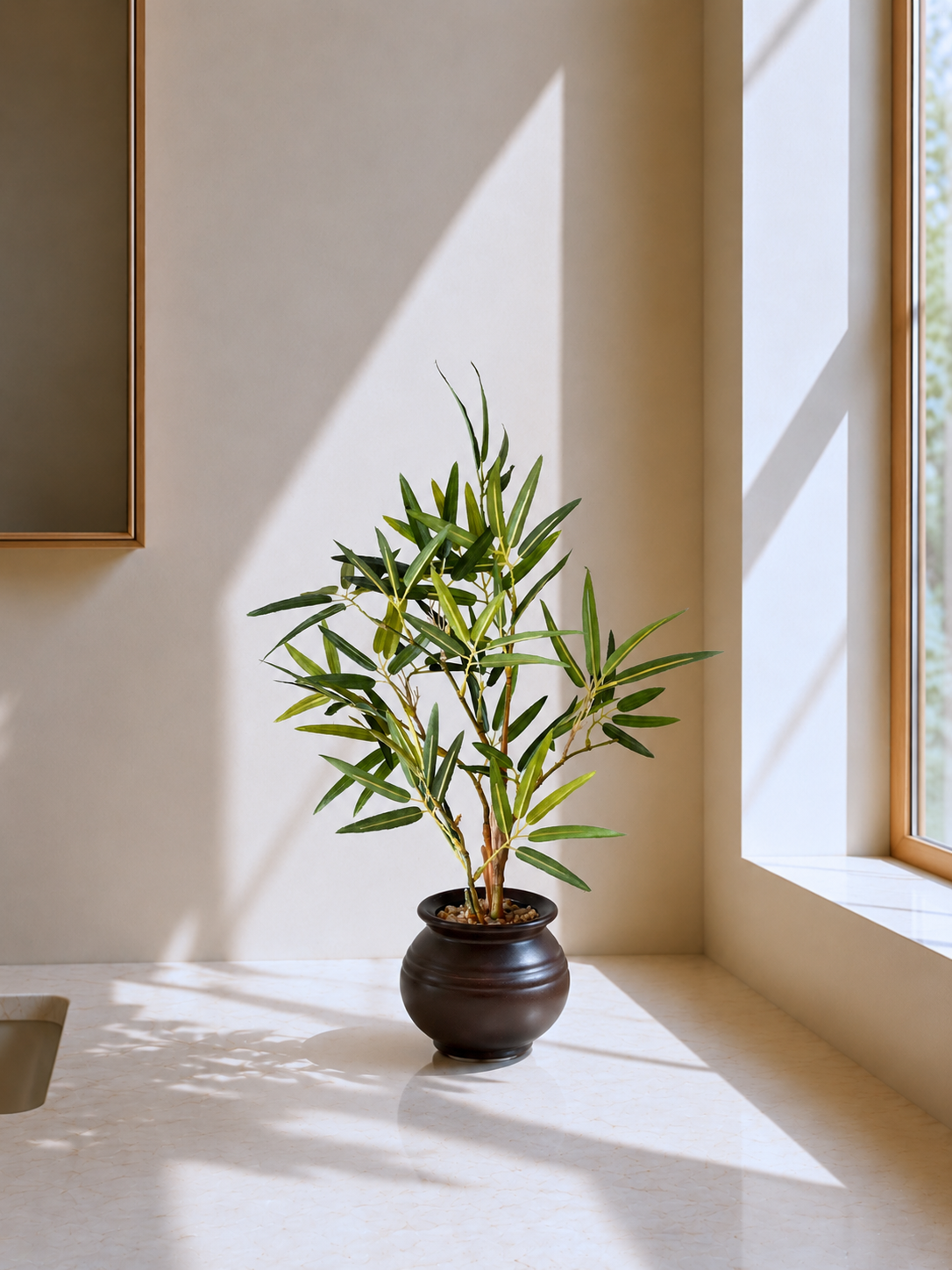 Artificial Lucky Bamboo Bonsai Plant