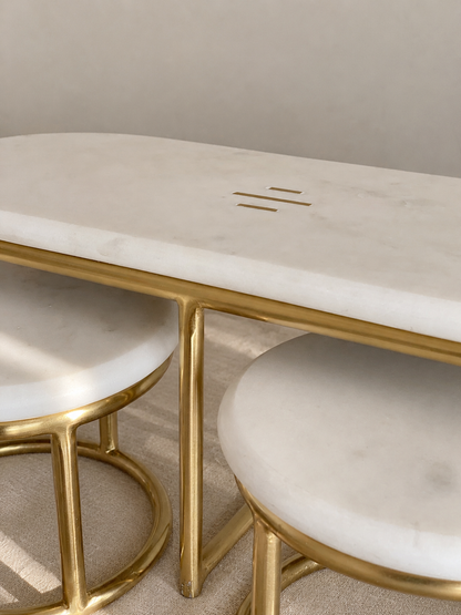 Soho Trio Marble Cake Stand -Set of 3