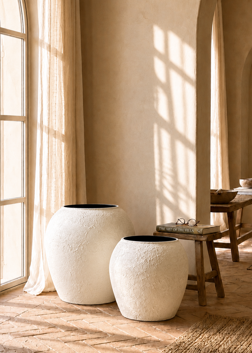 Mesa Planters - Rustic Ivory