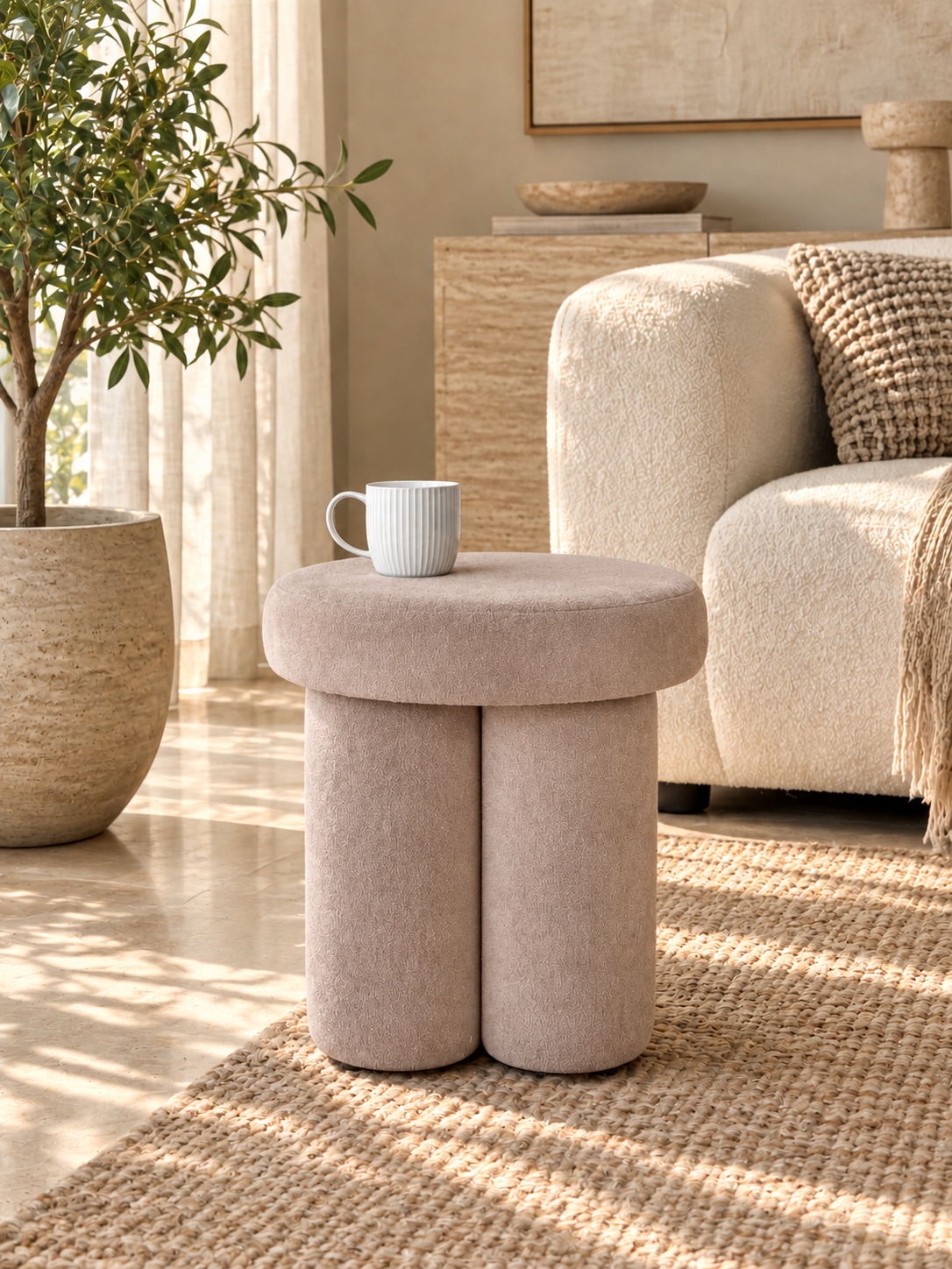 Derby Pouffe - Beige