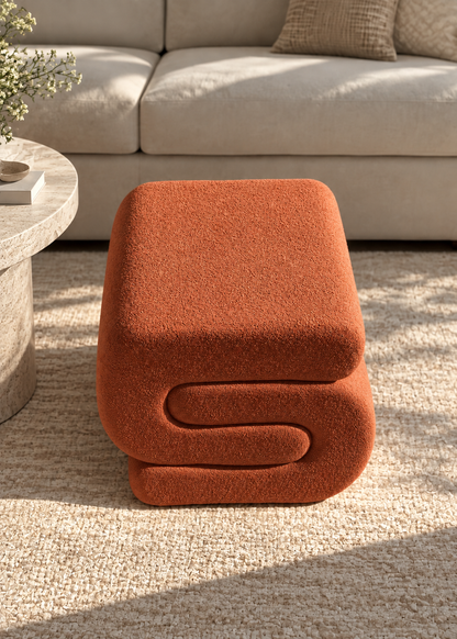 S-Boucle Pouffe - Orange