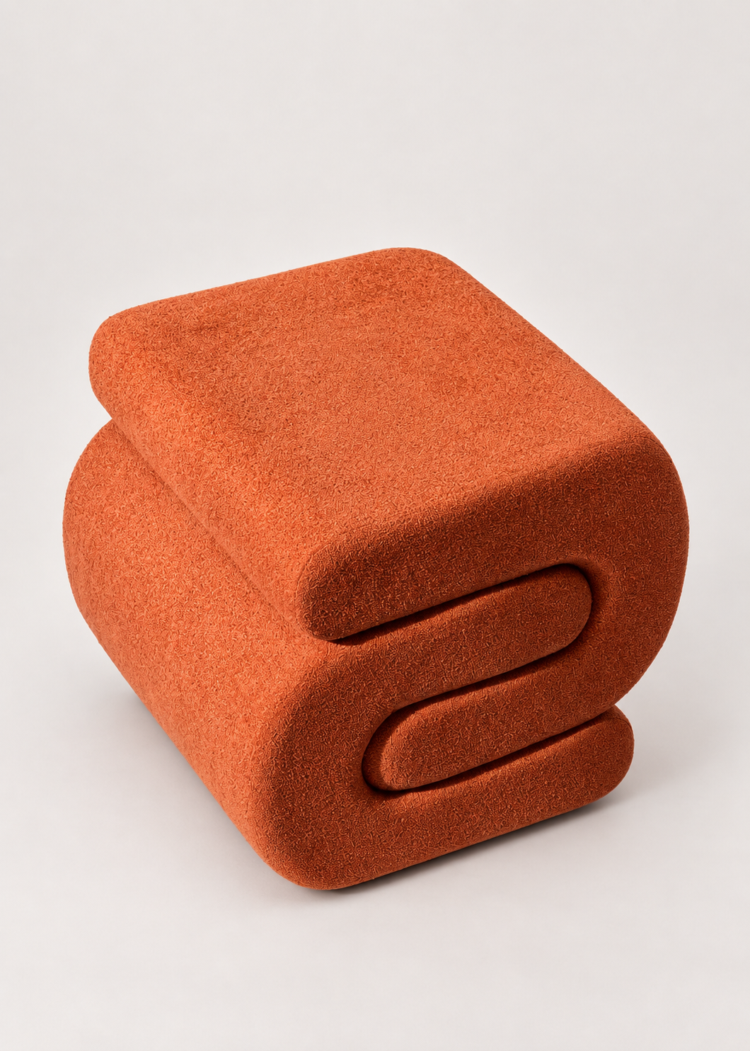 S-Boucle Pouffe - Orange