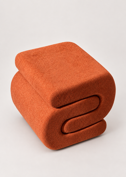 S-Boucle Pouffe - Orange