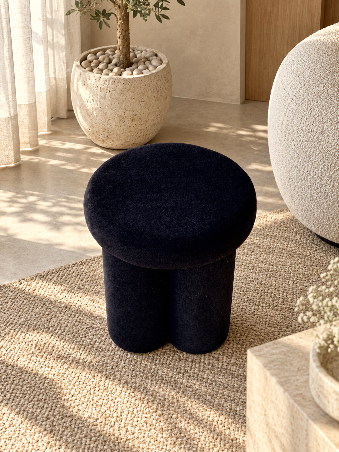 Derby Pouffe - Black
