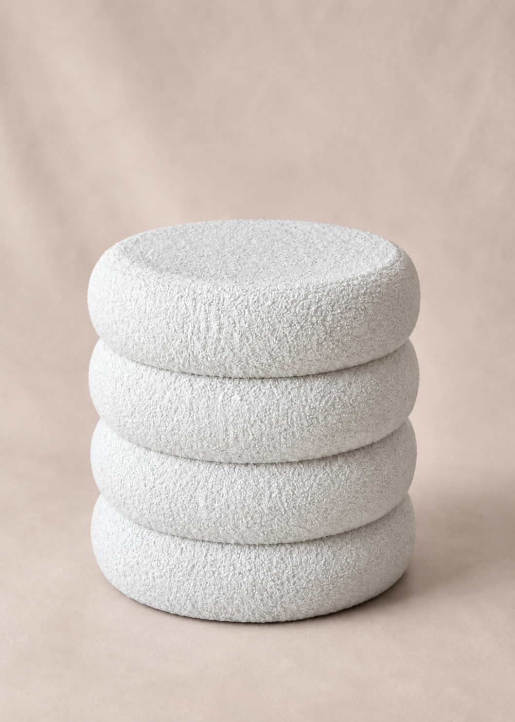 Vanilla Boucle Pouffe