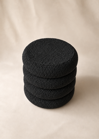 Noir Boucle Pouffe