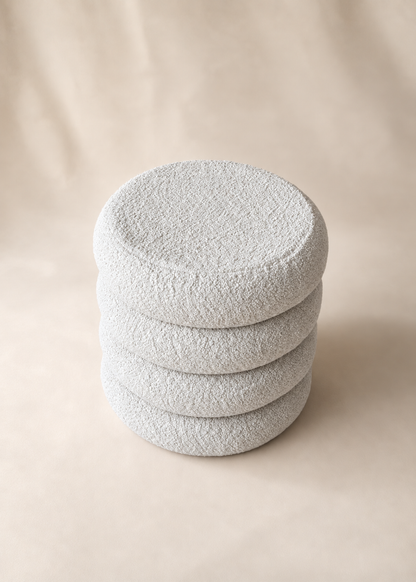 Vanilla Boucle Pouffe