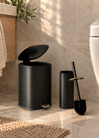 Merlowe Dustbin - Black (6L)