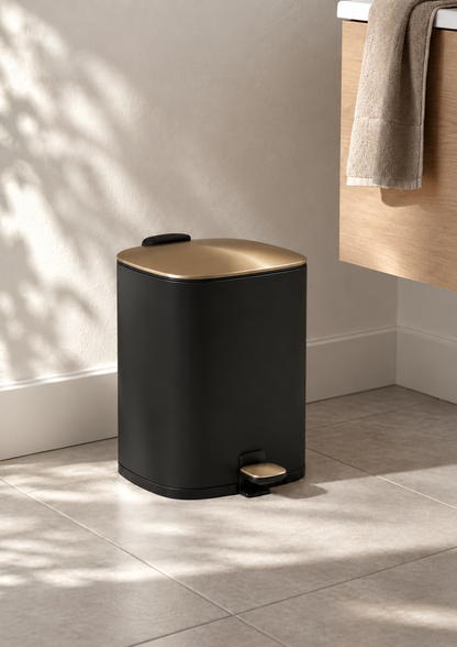 Merlowe Dustbin - Black (6L)