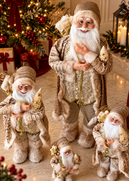 Christmas Jolly Santa Claus - 1.5 Feet (White)