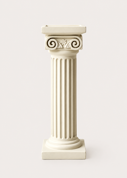 Greek Column Candle Stand - Ivory  - Single Piece- Big