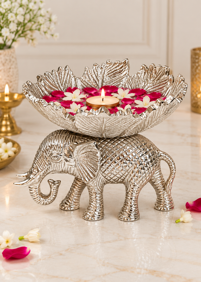 Heritage Elephant Silver Urli
